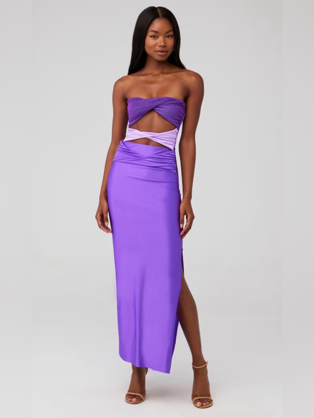 BAOBAB Women's Ola Cut Out Strapless Maxi Dress Size Medium